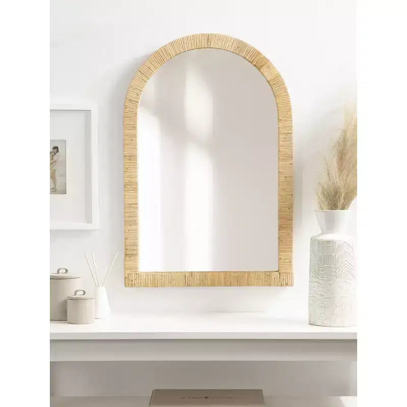Miroir Mural Cadre Arc 20x30 Naturel