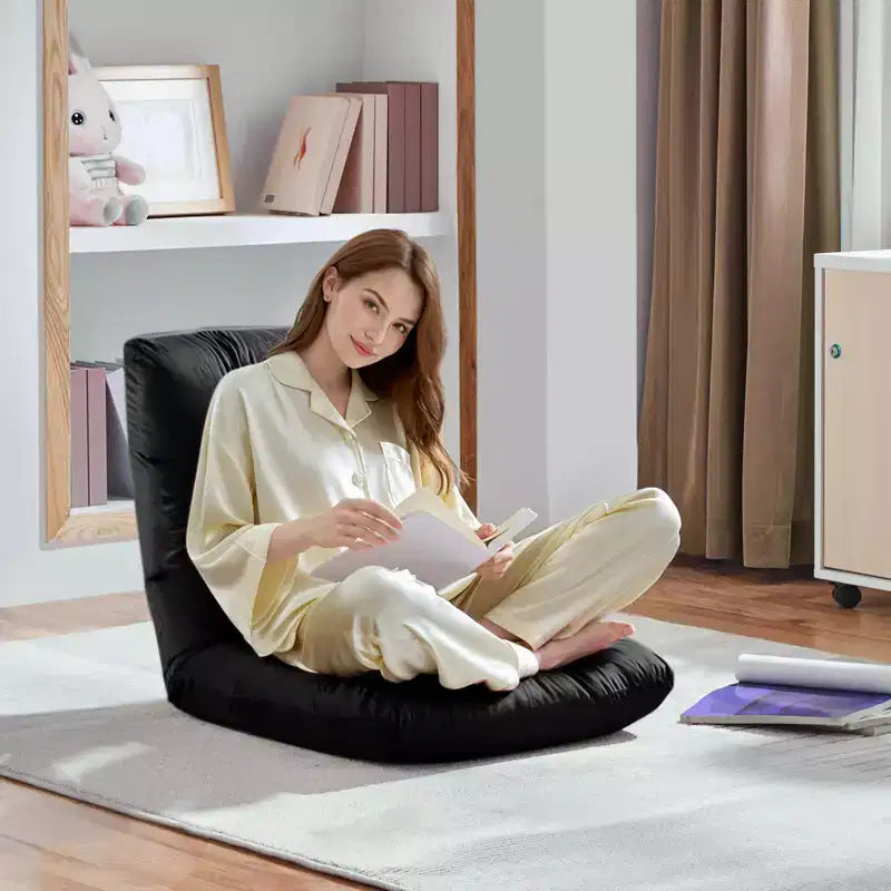 Fauteuil de sol pliant avec dossier – 14 positions, capacité de 90 kg
