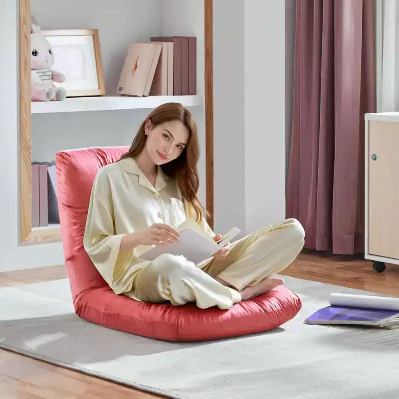 Fauteuil de sol pliant avec dossier – 14 positions, capacité de 90 kg
