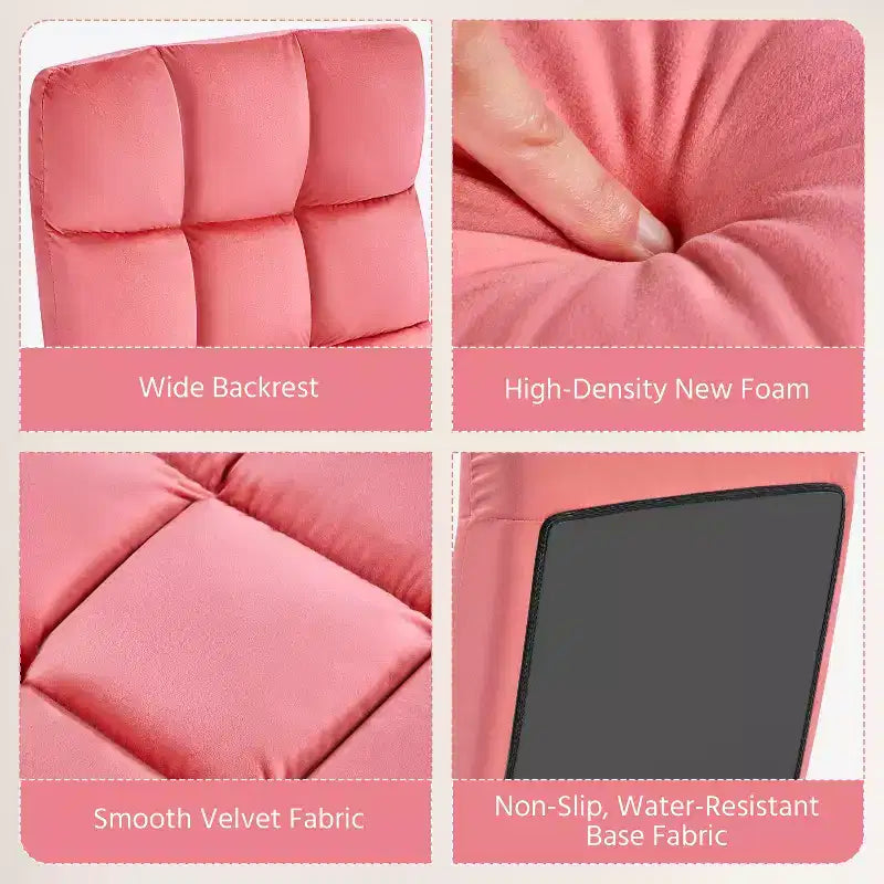 Fauteuil de sol pliant avec dossier – 14 positions, capacité de 90 kg