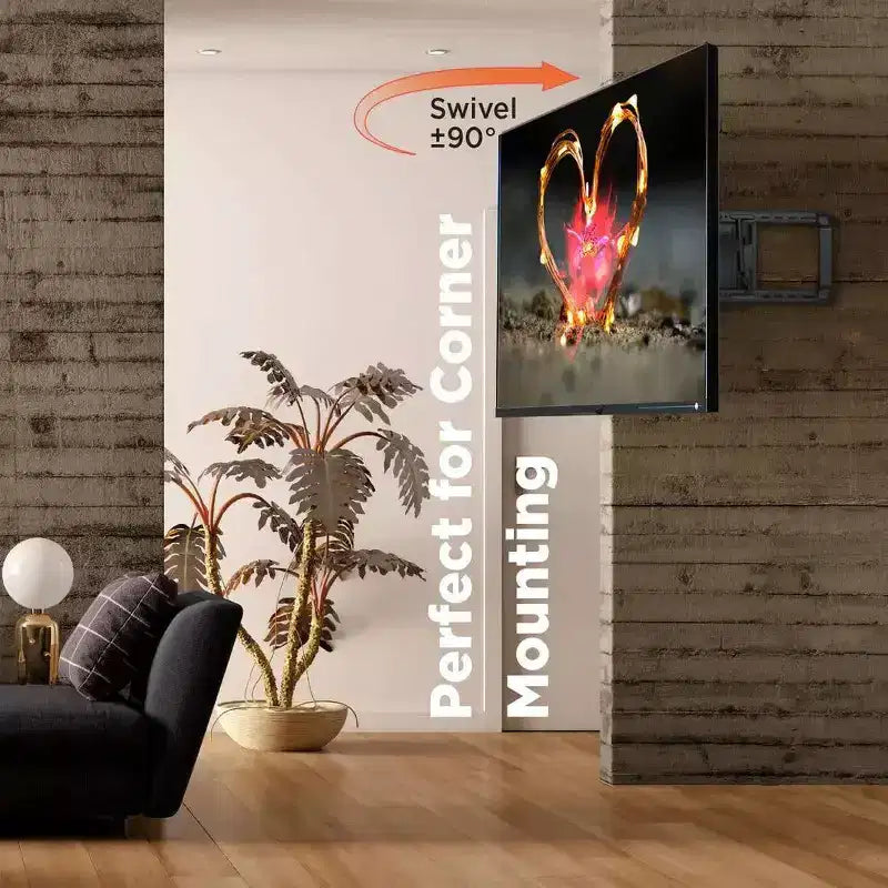 Support mural TV pleine extension pour téléviseurs de 37 à 100 pouces, jusqu'à 68 kg