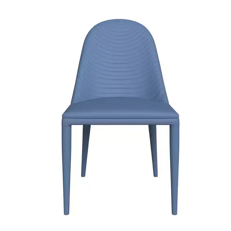 Chaise de salle à manger moderne sans accoudoirs – Similicuir rembourré avec piètement en métal