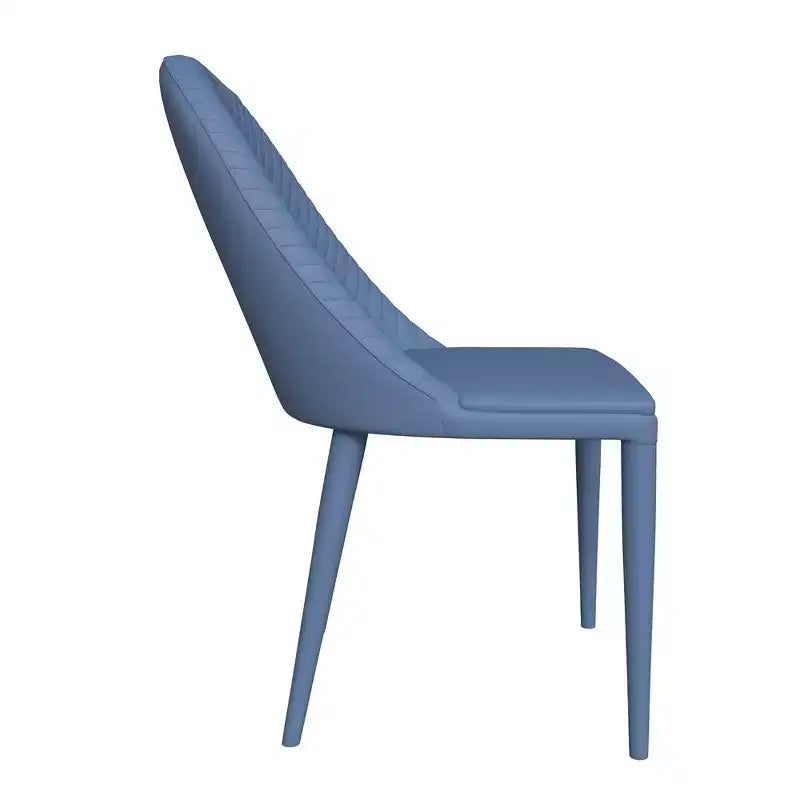 Chaise de salle à manger moderne sans accoudoirs – Similicuir rembourré avec piètement en métal