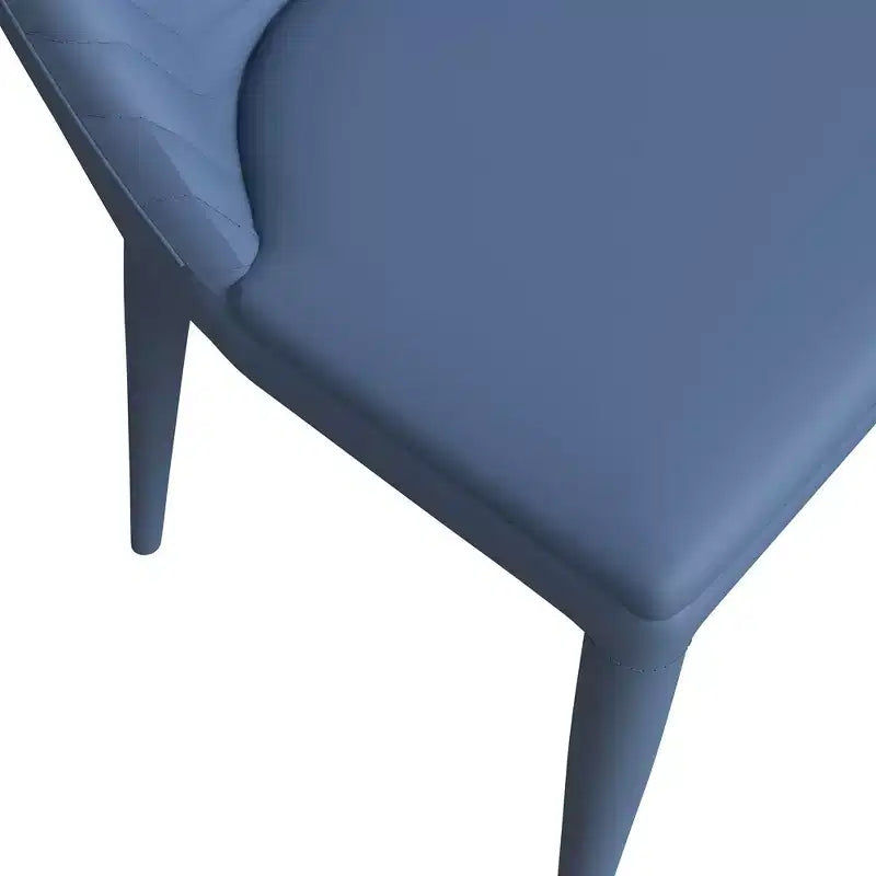 Chaise de salle à manger moderne sans accoudoirs – Similicuir rembourré avec piètement en métal