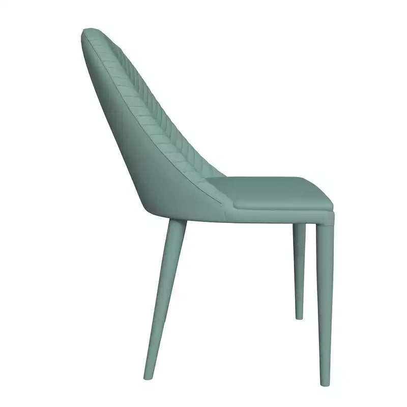 Chaise de salle à manger moderne sans accoudoirs – Similicuir rembourré avec piètement en métal