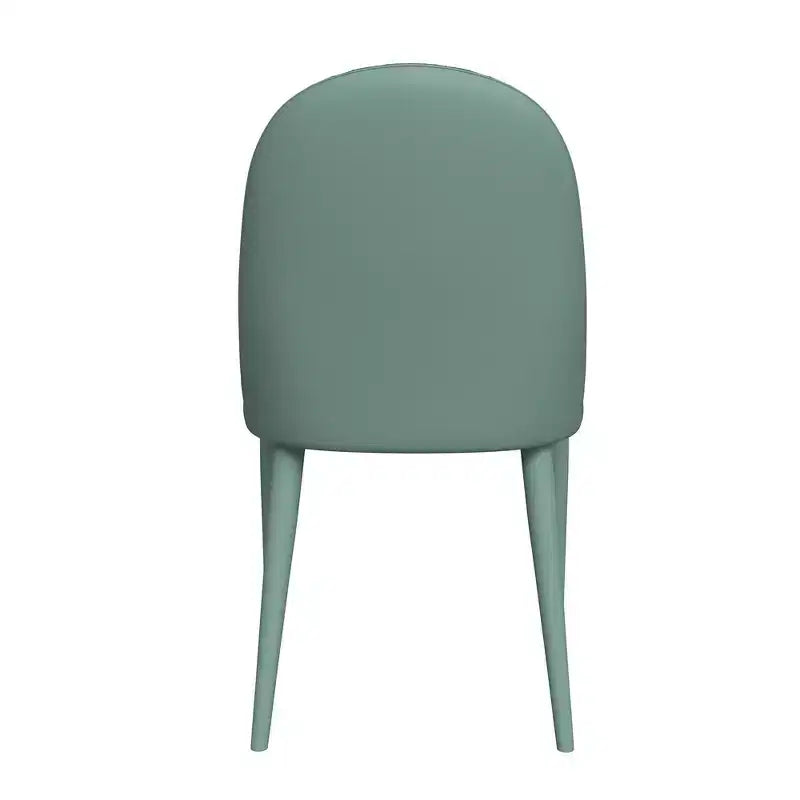 Chaise de salle à manger moderne sans accoudoirs – Similicuir rembourré avec piètement en métal