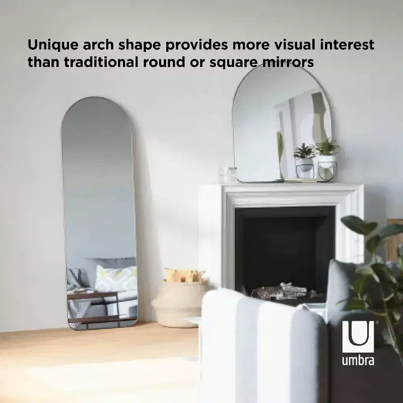 Miroir décoratif mural arqué 20" x 62"