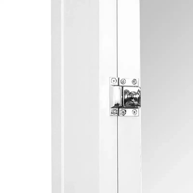 Armoire à pharmacie murale en bois avec porte-miroir, Blanc