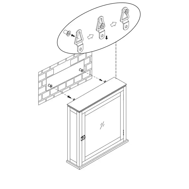 Armoire à pharmacie murale en bois avec porte-miroir, Blanc