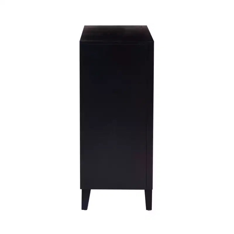 Meuble d'appoint en bois massif avec 3 portes et 2 étagères réglables