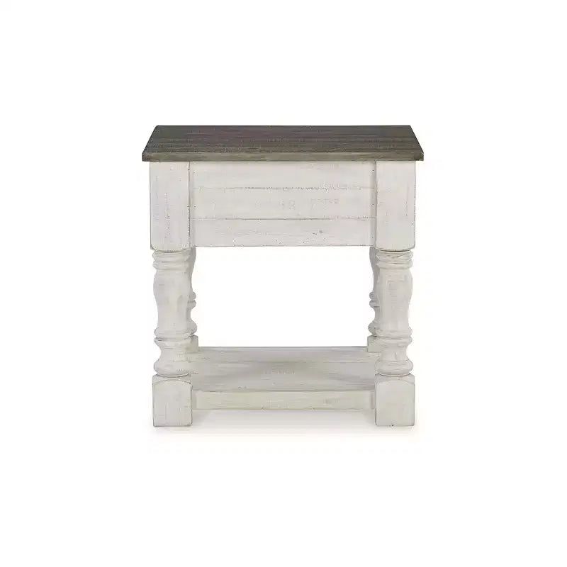 Table d'appoint carrée Blanc/Gris