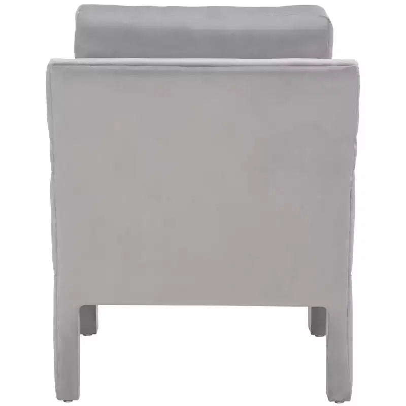 Fauteuil d'appoint - Rembourré en velours avec cadre en bois