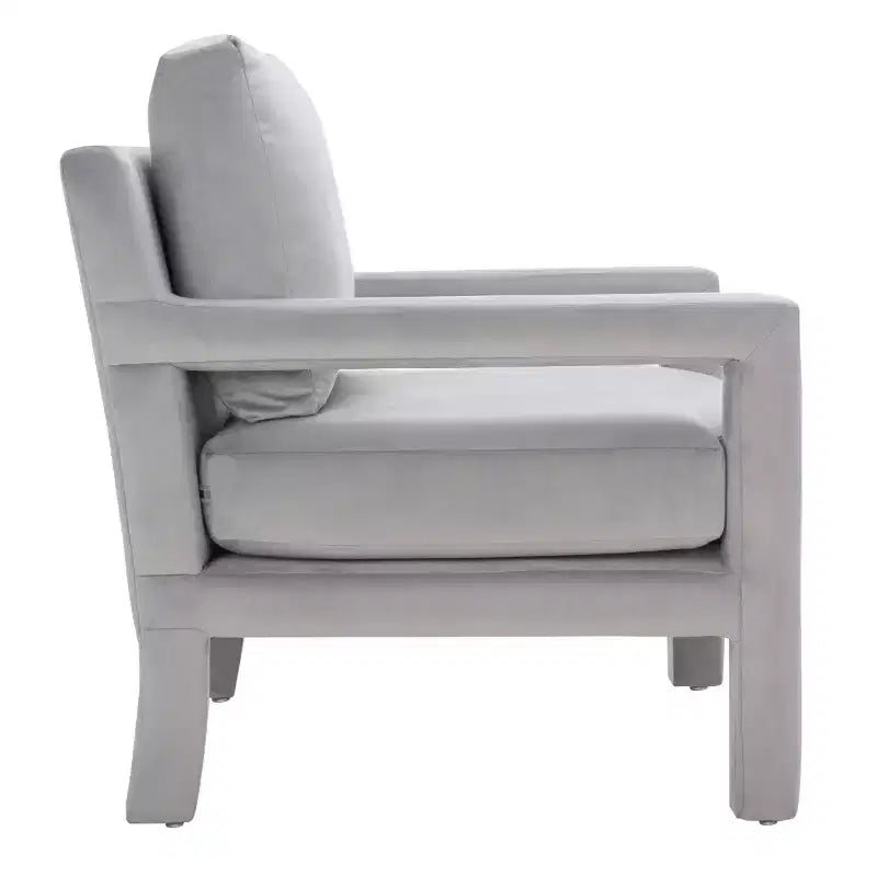 Fauteuil d'appoint - Rembourré en velours avec cadre en bois