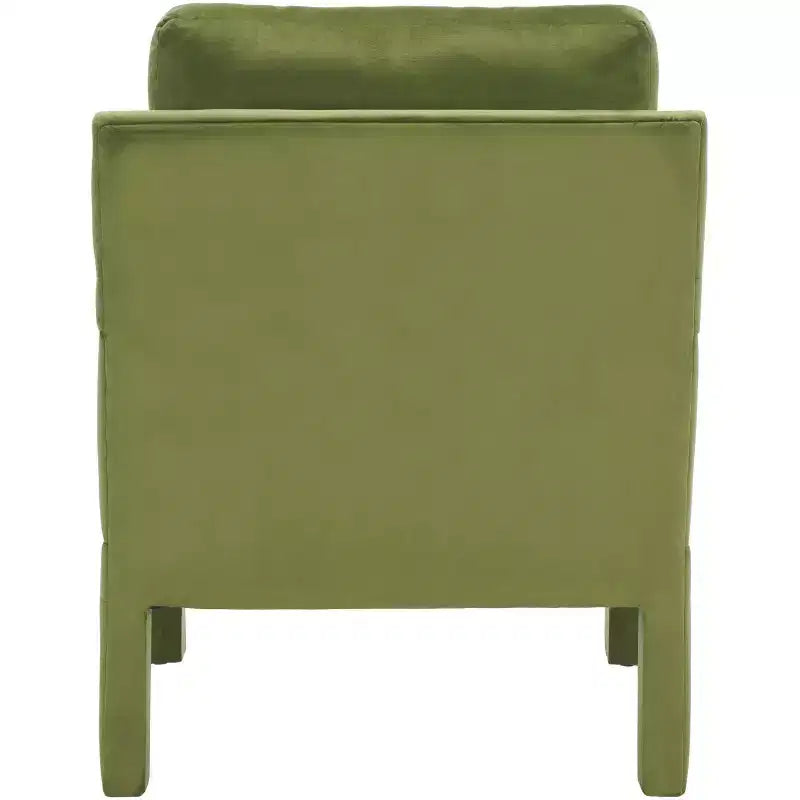 Fauteuil d'appoint - Rembourré en velours avec cadre en bois