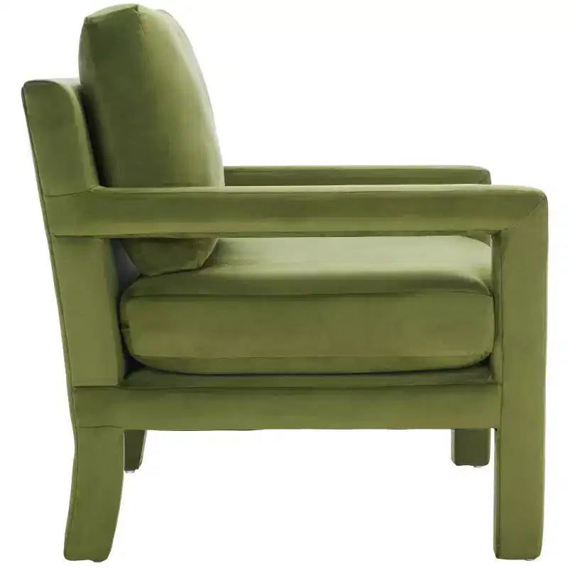 Fauteuil d'appoint - Rembourré en velours avec cadre en bois