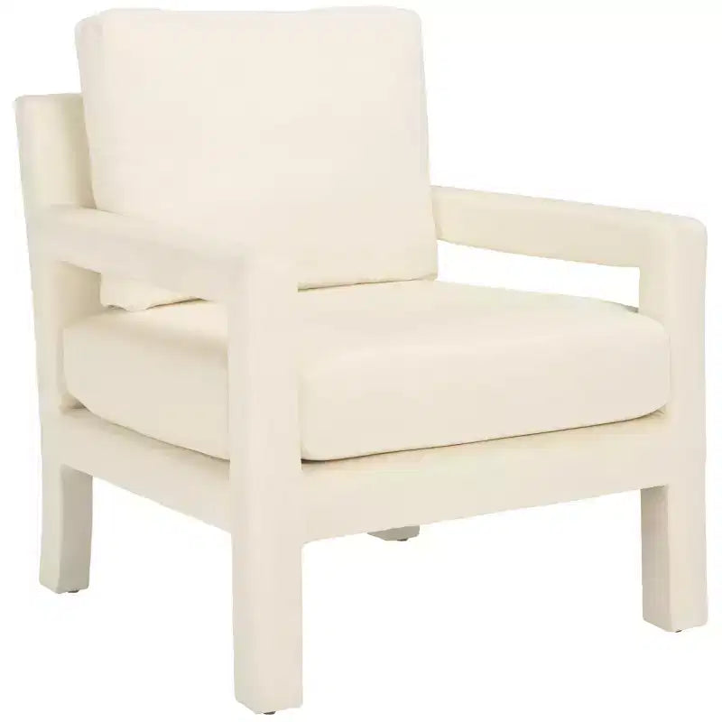 Fauteuil d'appoint - Rembourré en velours avec cadre en bois