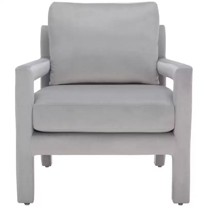 Fauteuil d'appoint - Rembourré en velours avec cadre en bois