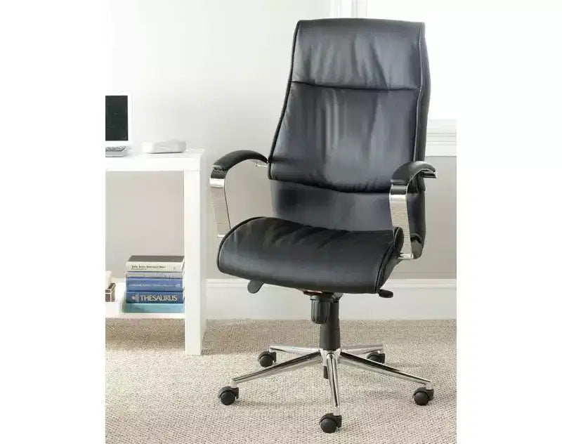Chaise de bureau pivotante - Réglable en hauteur - Noire