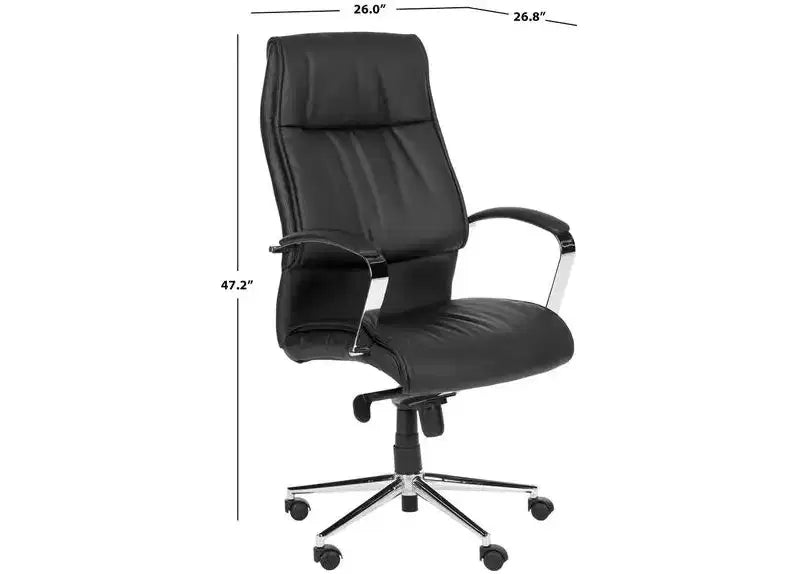 Chaise de bureau pivotante - Réglable en hauteur - Noire