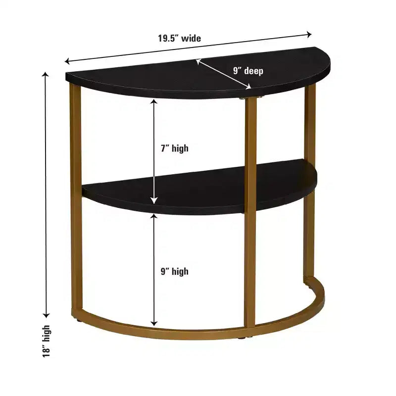 Table d'appoint demi-lune