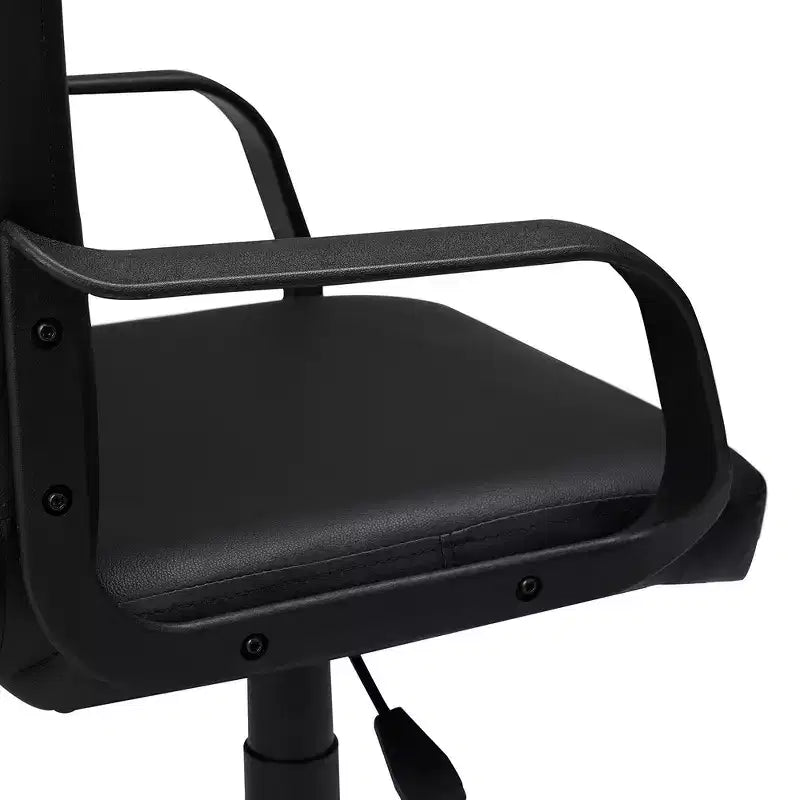 Chaise de bureau à dossier mi-hauteur réglable avec accoudoirs