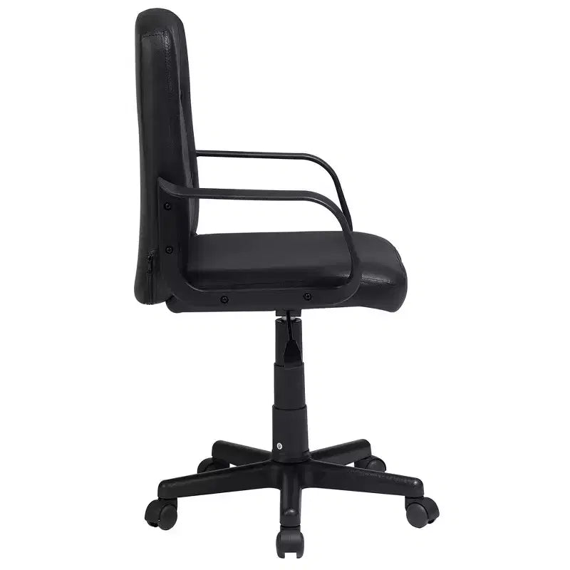 Chaise de bureau à dossier mi-hauteur réglable avec accoudoirs