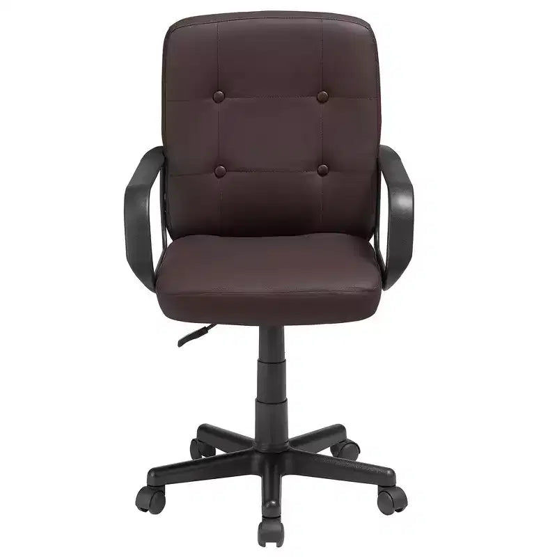 Chaise de bureau à dossier mi-hauteur réglable avec accoudoirs