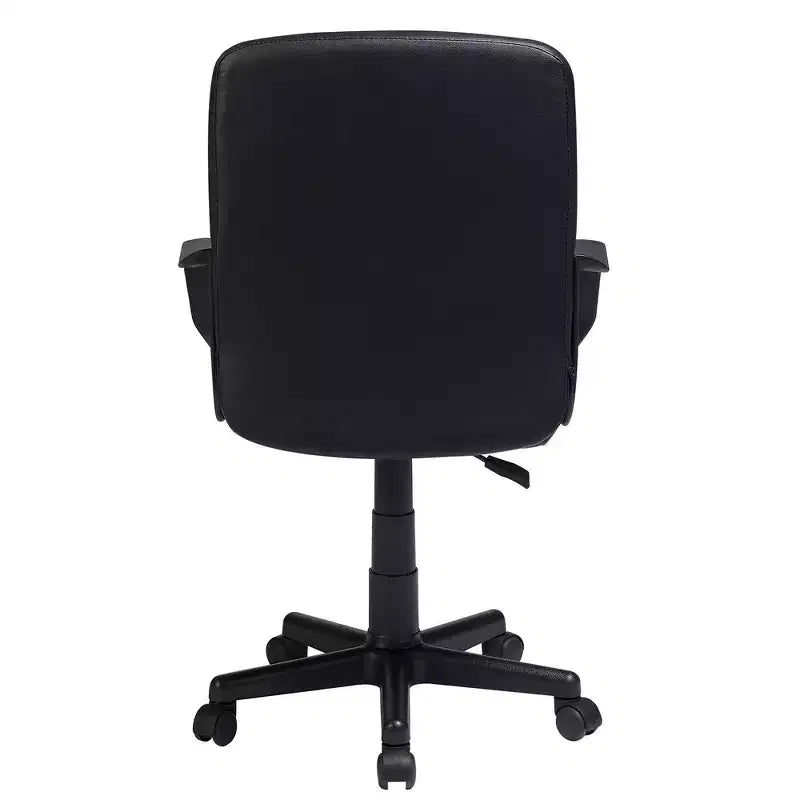 Chaise de bureau à dossier mi-hauteur réglable avec accoudoirs
