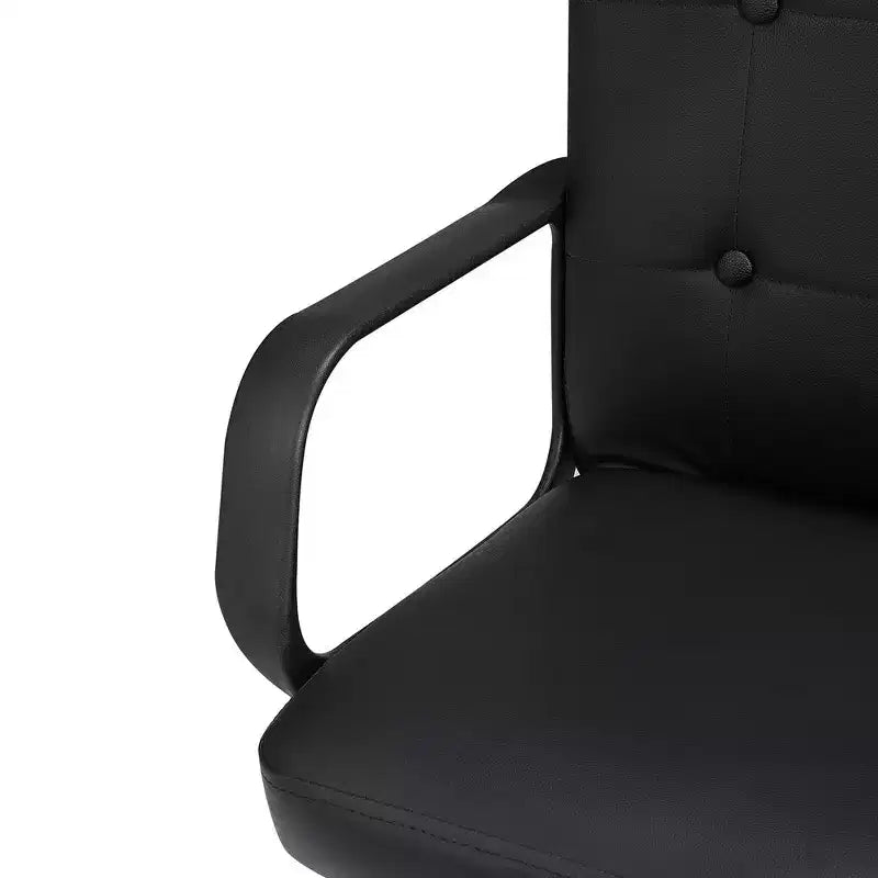 Chaise de bureau à dossier mi-hauteur réglable avec accoudoirs