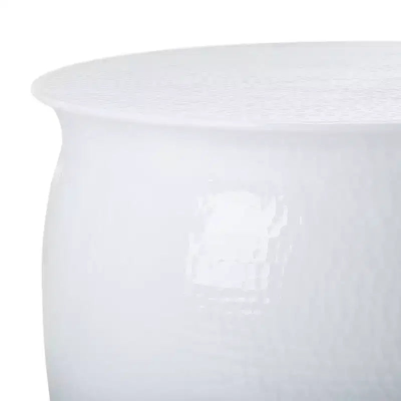 Tabouret de table rond en aluminium martelé – Argent, capacité de 125 kg