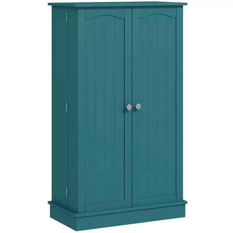 Meuble de rangement de cuisine à 2 portes de 104 cm avec 5 étagères et 12 supports à épices