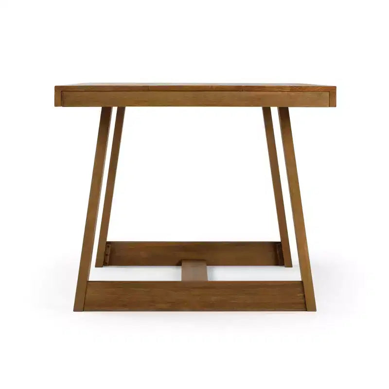 Table de salle à manger de ferme 72 po en bois massif pour 6 personnes – Piètement à tréteaux, fini brossé