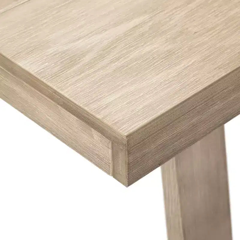 Table de salle à manger de ferme 72 po en bois massif pour 6 personnes – Piètement à tréteaux, fini brossé
