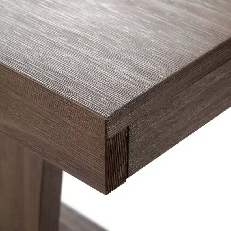 Table de salle à manger de ferme 72 po en bois massif pour 6 personnes – Piètement à tréteaux, fini brossé
