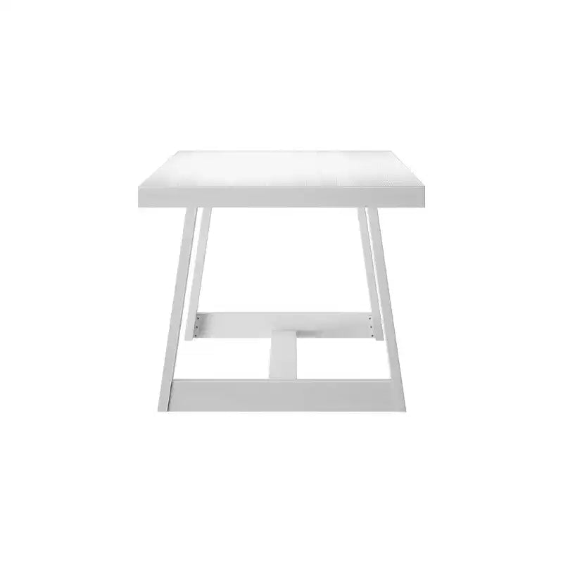 Table de salle à manger de ferme 72 po en bois massif pour 6 personnes – Piètement à tréteaux, fini brossé