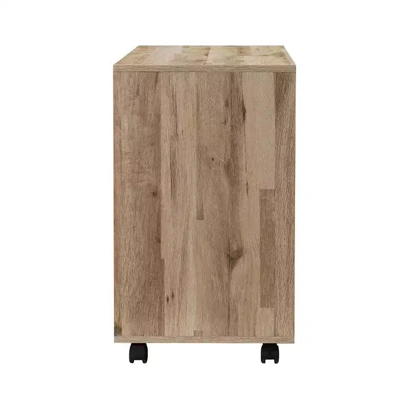 Classeur latéral mobile 3 tiroirs de 99 cm – Meuble d'appoint pour imprimante avec étagères de rangement ouvertes