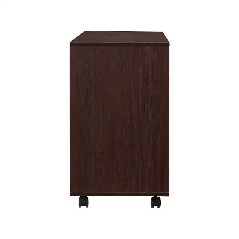 Classeur latéral mobile 3 tiroirs de 99 cm – Meuble d'appoint pour imprimante avec étagères de rangement ouvertes