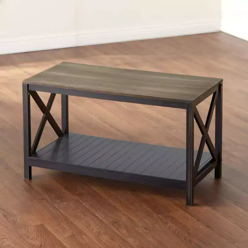 Table basse bicolore noire
