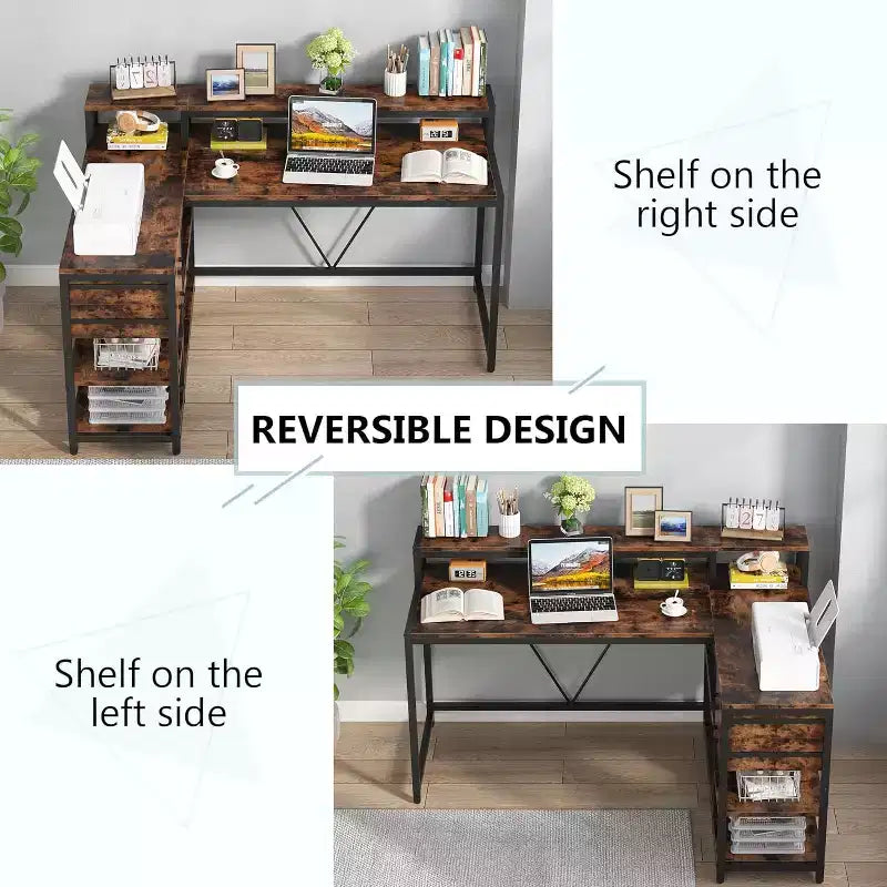 Bureau d'angle informatique