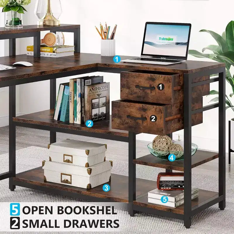 Bureau d'angle informatique