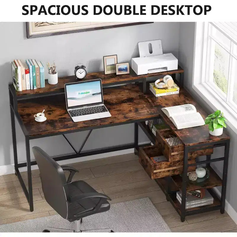 Bureau d'angle informatique