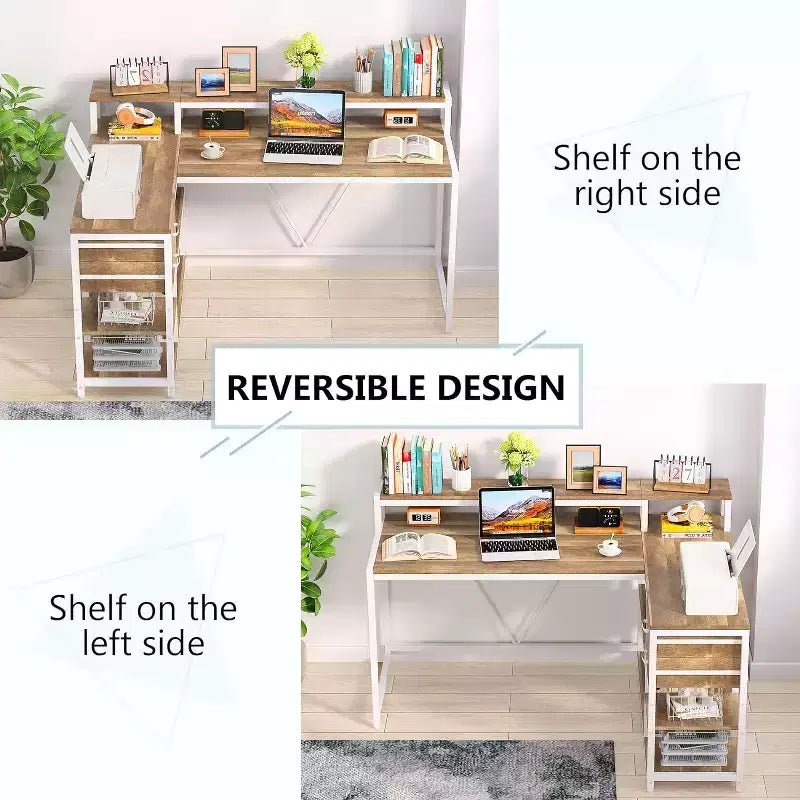 Bureau d'angle informatique