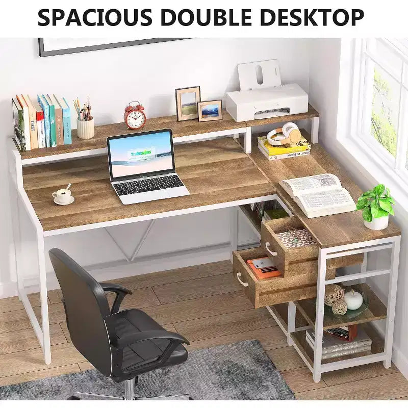 Bureau d'angle informatique