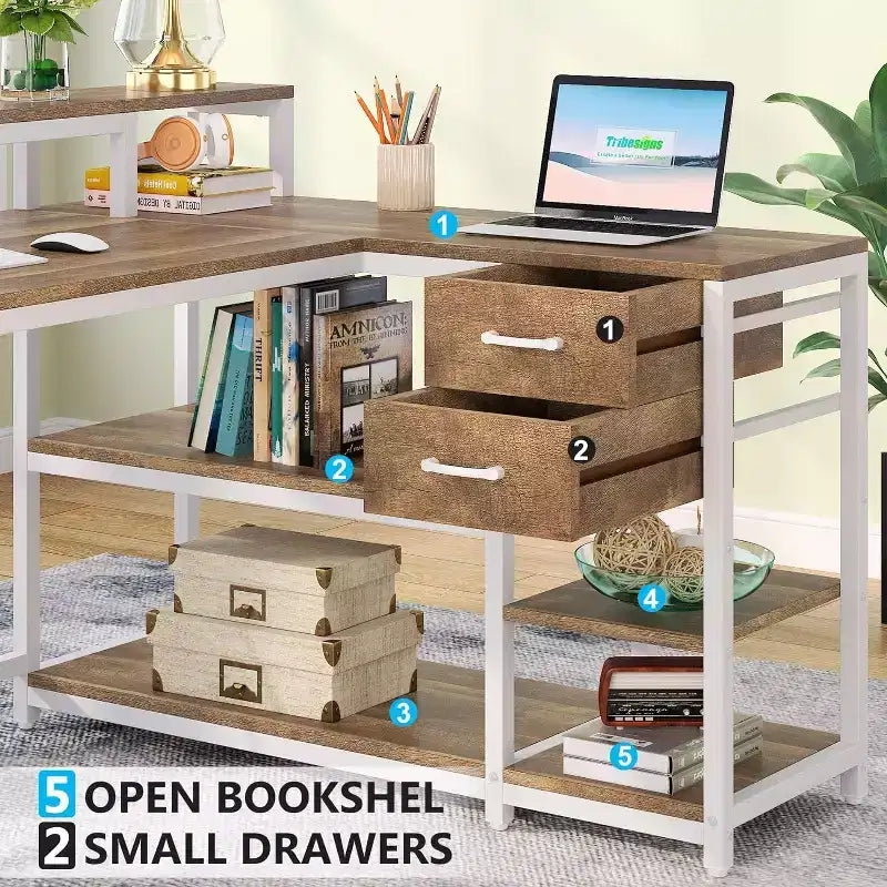 Bureau d'angle informatique
