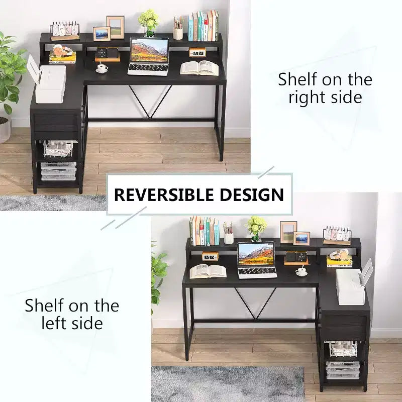 Bureau d'angle informatique