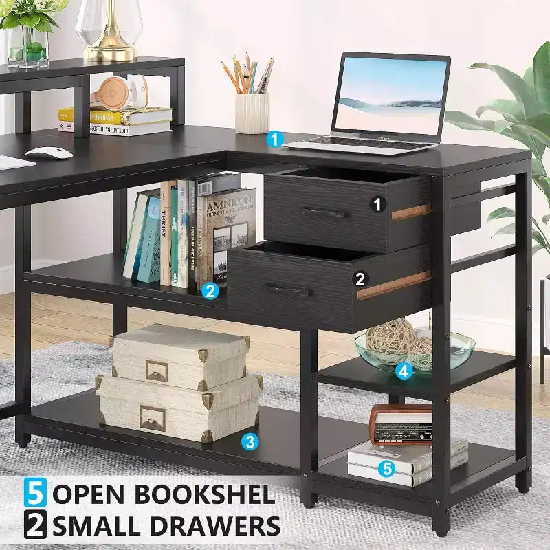 Bureau d'angle informatique
