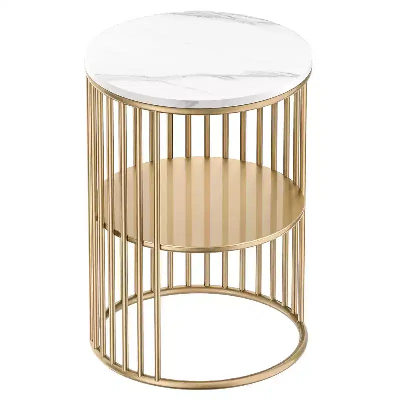 Table d'appoint en rotin en Z avec structure en bambou et plateau en verre trempé